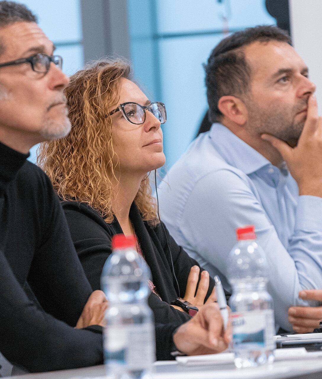 Photographic shot of members of the Satech Team attentively listening to one of the presentations at the Satech 2024 Sales Conference