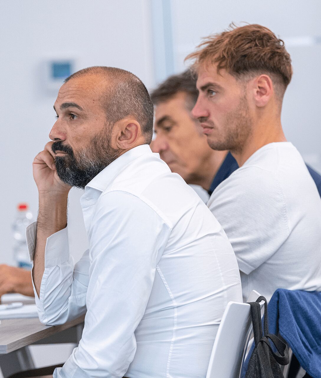 Close-up of Satech's Sales Force attentively listening to a presentation during the 2024 Sales Conference